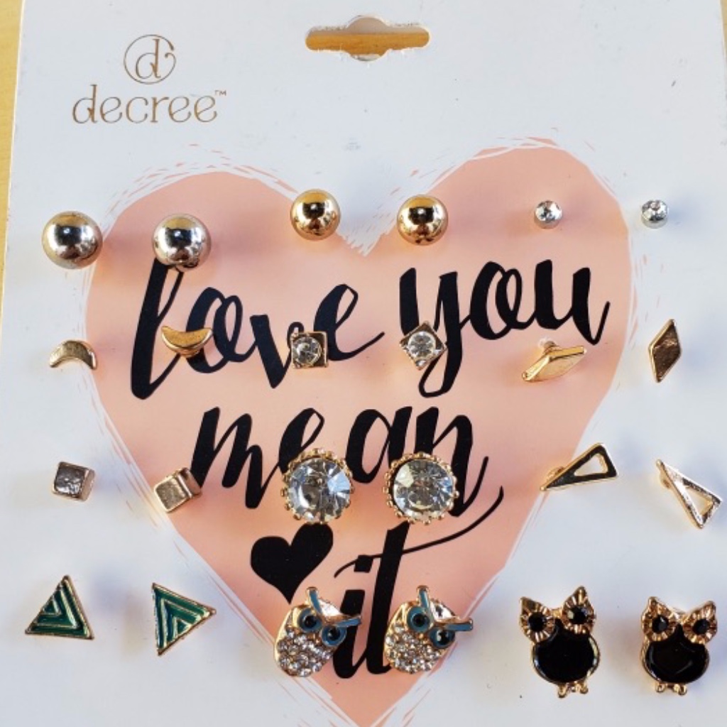 325 Decree Earrings Multiple Pairs Fashion Jwy 10$